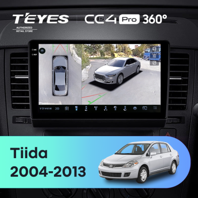 Штатная магнитола Teyes CC4 Pro 360 8/128 Nissan Tiida C11 (2004-2013) F2
