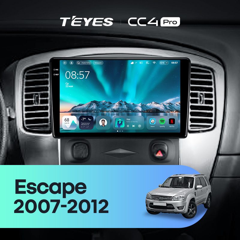 Штатная магнитола Teyes CC4 Pro 12/256 Ford Escape (2007-2012)
