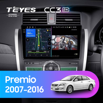 Штатная магнитола Teyes CC3 2K 6/128 Toyota Premio (T260) (2007-2016) Правый руль