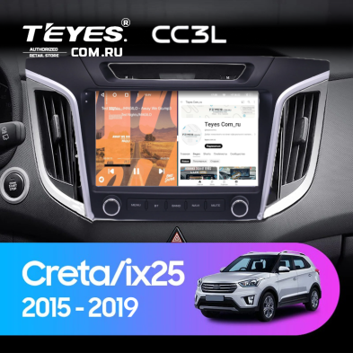 Штатная магнитола Teyes CC3L 4/32 Hyundai Creta 1 (2015-2019) с кнопками