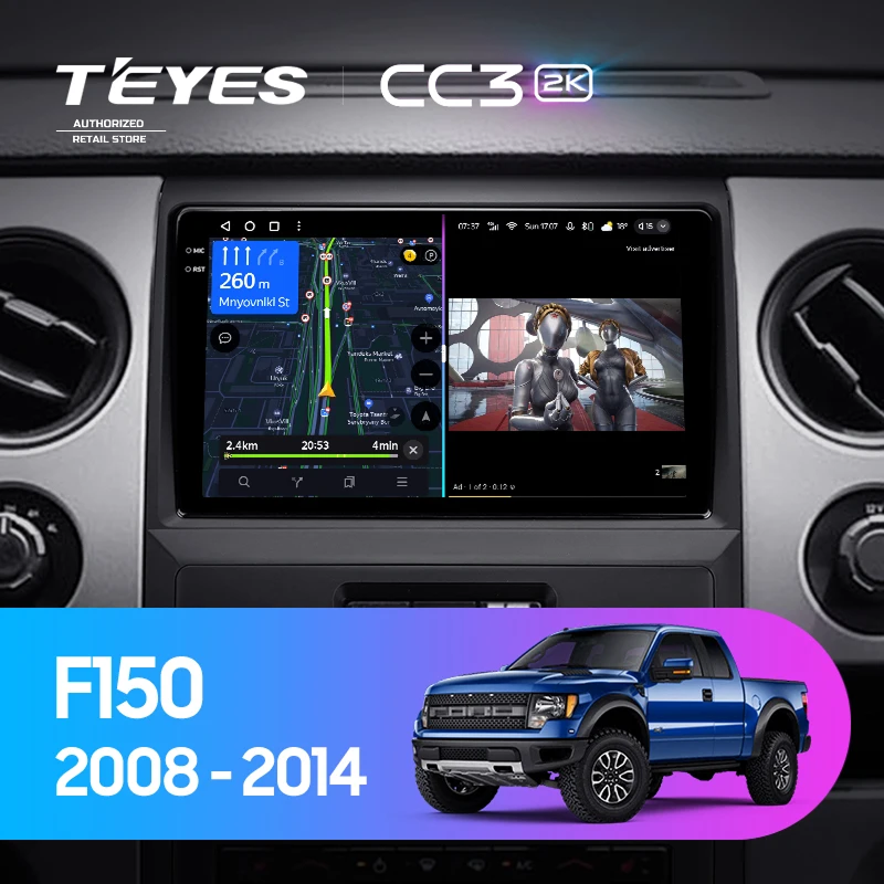 Штатная магнитола Teyes CC3 2K 6/128 Ford F150 P415 Raptor (2008-2014) F1