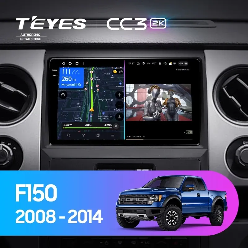 Штатная магнитола Teyes CC3 2K 6/128 Ford F150 P415 Raptor (2008-2014) F1
