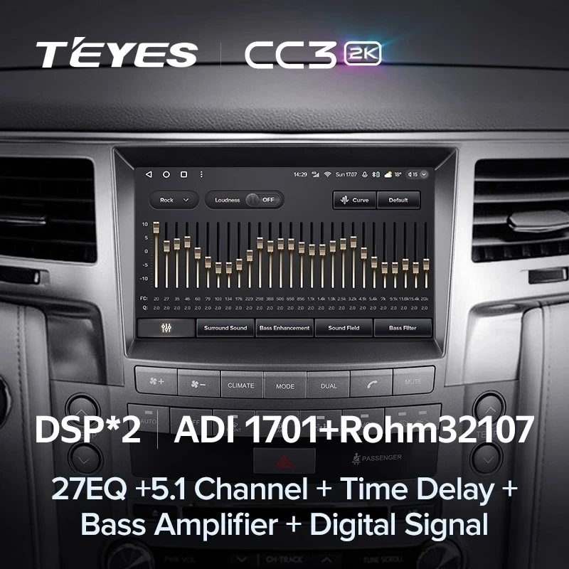Штатная магнитола Teyes CC3 2K 6/128 Lexus LX570 J200 3 (2007-2015) Тип-C