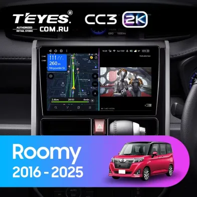 Штатная магнитола Teyes CC3 2K 360 6/128 Toyota Roomy (2016-2025) Правый руль
