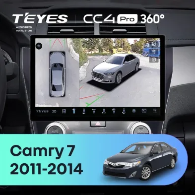 Штатная магнитола Teyes CC4 Pro 12/256 Toyota Camry 7 XV 50 55 (2011-2014) (черная) F2 (13")