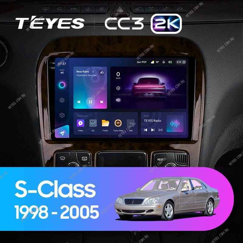 Штатная магнитола Teyes CC3 2K 4/64 Mercedes-Benz S-Class W220 VV220 (1998-2005)