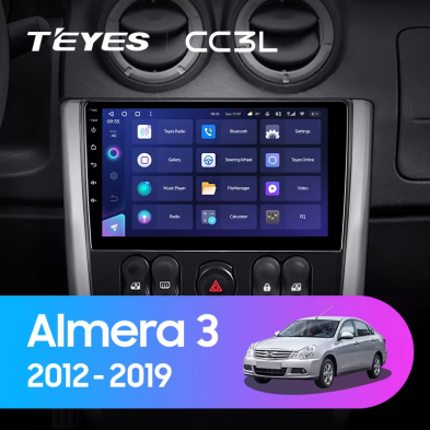Штатная магнитола Teyes CC3L 4/64 Nissan Almera 3 G15 (2012-2019) F2