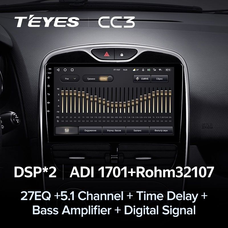 Штатная магнитола Teyes CC3 4/32 Renault Clio 4 BH98 KH98 (2012-2015)