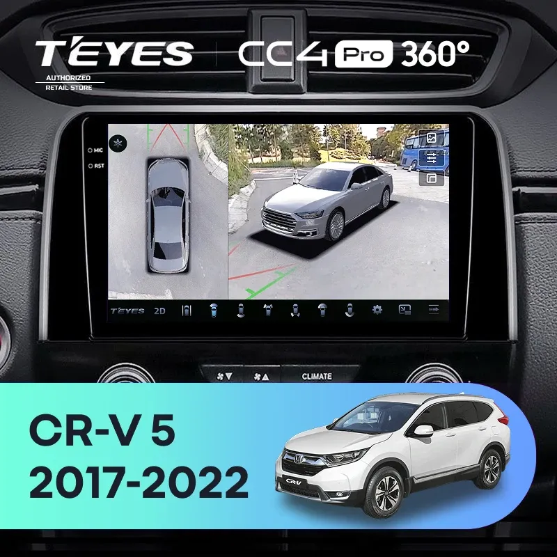 Штатная магнитола Teyes CC4 Pro 360 12/256 Honda CR-V 5 RT RW (2017-2022)