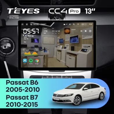 Штатная магнитола Teyes CC4 Pro 12/256 Volkswagen Passat 7 B7 (2010-2015) (13")