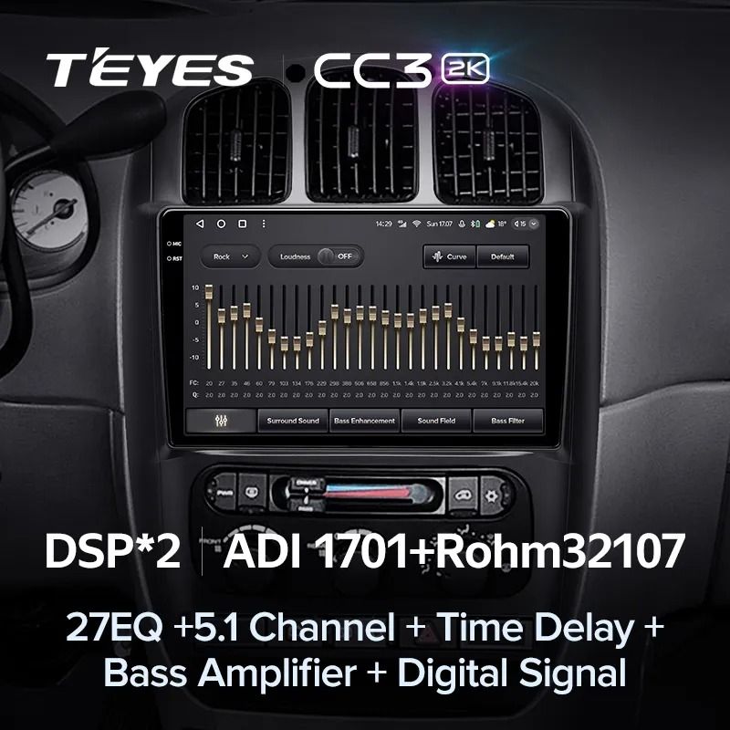 Штатная магнитола Teyes CC3 2K 4/32 Chrysler Town &amp; Country 4 RS (2000-2007) Тип-A