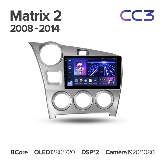 Штатная магнитола Teyes CC3L 4/32 Toyota Matrix 2 E140 (2008-2014)