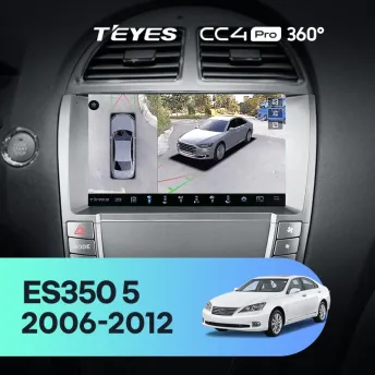 Штатная магнитола Teyes CC4 Pro 360 12/256 Lexus ES350 5 V XV40 (2006-2012) Тип-C