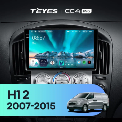 Штатная магнитола Teyes CC4 Pro 8/128 Hyundai H1 TQ (2007-2015) F1