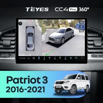 Штатная магнитола Teyes CC4 Pro 360 8/128 UAZ Patriot 3 (2016-2021) F1 (13")