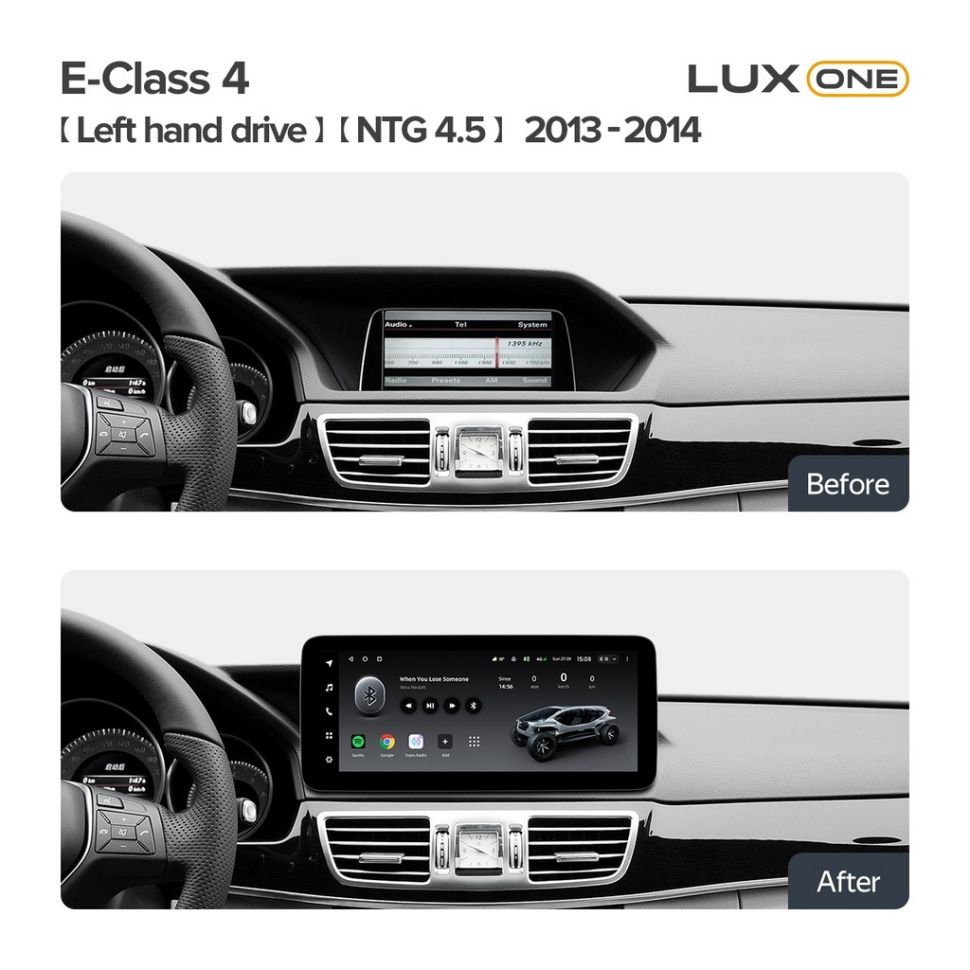 Переходная рамка Mercedes-Benz E-Class 4 W212 S207 A207 S212 C207 (NTG 4.5) (2013-2014) (12,3")