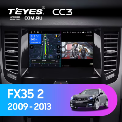Штатная магнитола Teyes CC3 4/32 Infiniti FX35 2 (2009-2013) Тип-B