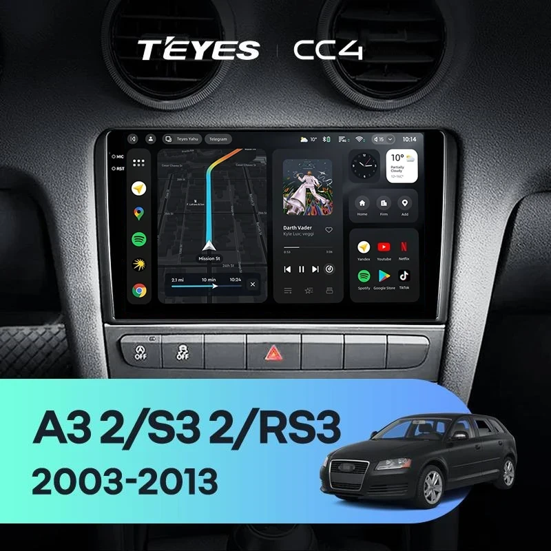 Штатная магнитола Teyes CC4 8/128 Audi S3 2 (2006-2012)