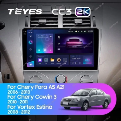 Штатная магнитола Teyes CC3 2K 4/64 Chery Fora A5 A21 (2006-2010)