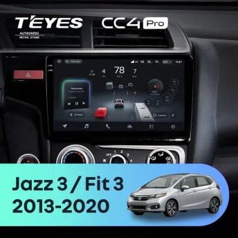 Штатная магнитола Teyes CC4 Pro 8/128 Honda Fit 3 (2013-2020) Тип-B