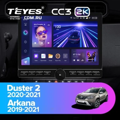 Штатная магнитола Teyes CC3 2K 6/128 Renault Arkana (2019-2021) F2 (13" с кнопками)