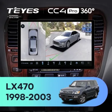 Штатная магнитола Teyes CC4 Pro 360 8/128 Lexus LX470 J100 (1998-2003) F2 (13")