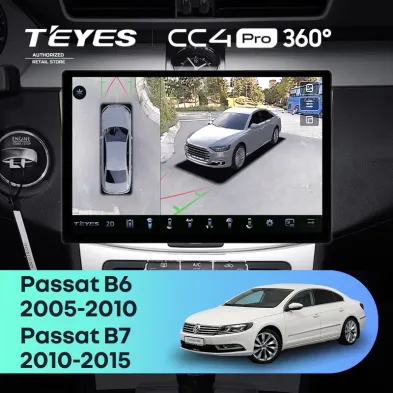 Штатная магнитола Teyes CC4 Pro 360 12/256 Volkswagen Passat 7 B7 (2010-2015) (13")