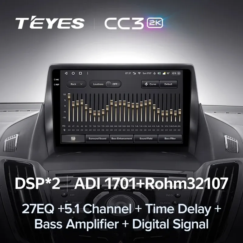 Штатная магнитола Teyes CC3 2K 6/128 Ford Escape 3 (2012-2019) Тип-A