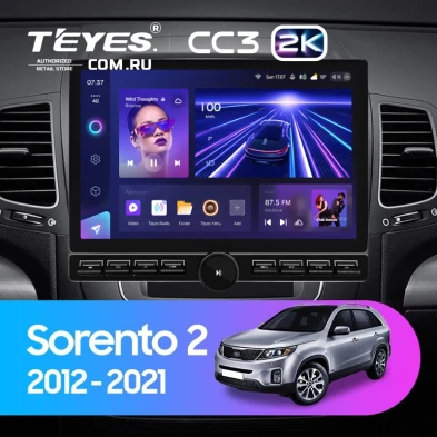 Штатная магнитола Teyes CC3 2K 6/128 Kia Sorento 2 II XM (2012-2021) F2 (13" с кнопками)