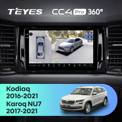 Штатная магнитола Teyes CC4 Pro 360 8/128 Skoda Karoq (2017-2021) Тип-A