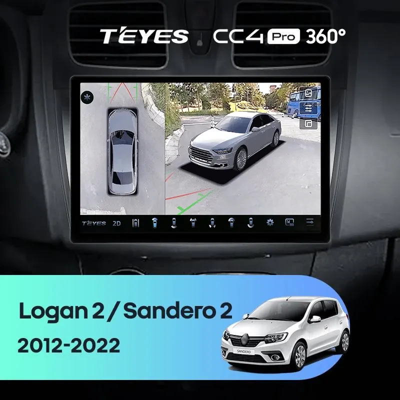 Штатная магнитола Teyes CC4 Pro 360 12/256 Renault Logan 2 (2012-2022) F1 (11")