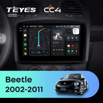 Штатная магнитола Teyes CC4 8/128 Volkswagen Beetle A4 (2002-2011)