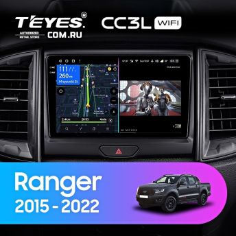 Штатная магнитола Teyes CC3L WiFi 2/32 Ford Ranger P703 (2015-2022) Тип-A
