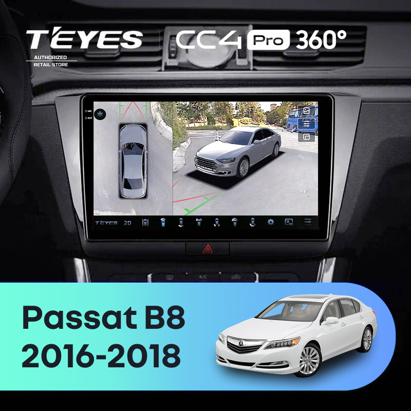 Штатная магнитола Teyes CC4 Pro 360 12/256 Volkswagen Passat B8 (2016-2018)