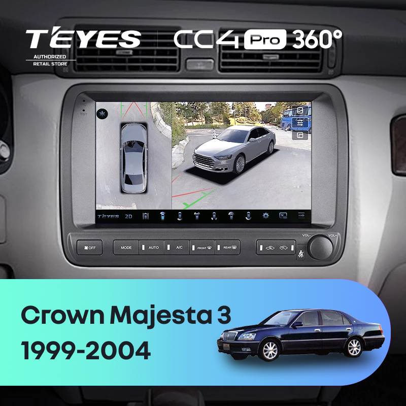 Штатная магнитола Teyes CC4 Pro 360 12/256 Toyota Crown Majesta 3 S170 (1999-2004)