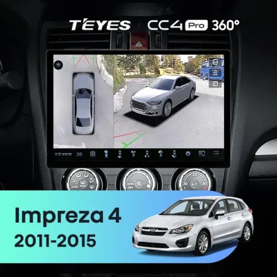 Штатная магнитола Teyes CC4 Pro 360 12/256 Subaru Impreza 4 (2011-2015) Тип-A (11")