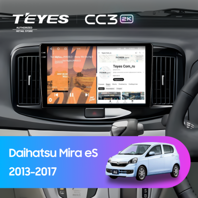 Штатная магнитола Teyes CC3 2K 6/128 Daihatsu Mira eS (2013-2017)