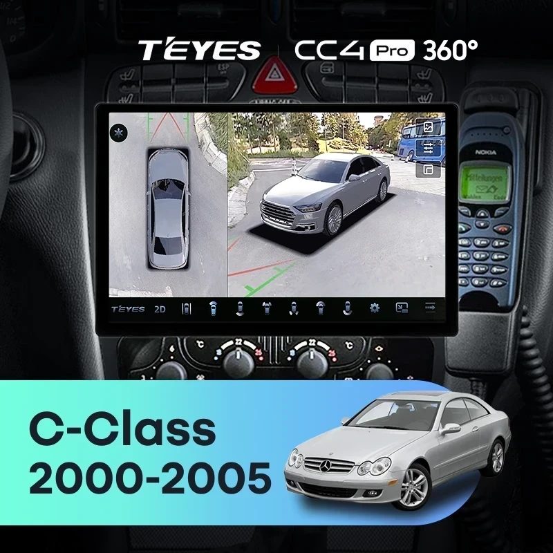 Штатная магнитола Teyes CC4 Pro 8/128 Mercedes-Benz C/CLK-Class S203 W203 W209 A209 (2000-2005) F1 (11")