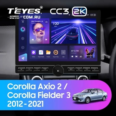 Штатная магнитола Teyes CC3 2K 6/128 Toyota Corolla Axio 2 E160 (2012-2021) (13" с кнопками)