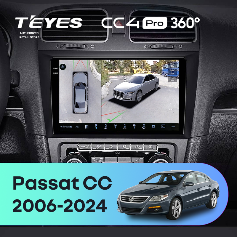 Штатная магнитола Teyes CC4 Pro 360 12/256 Volkswagen Passat CC (2006-2024)