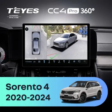 Штатная магнитола Teyes CC4 Pro 360 12/256 Kia Sorento 4 MQ4 (2020-2024) (13")
