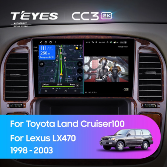 Штатная магнитола Teyes CC3 2K 360 6/128 Toyota Land Cruiser 100 (1998-2003) F4