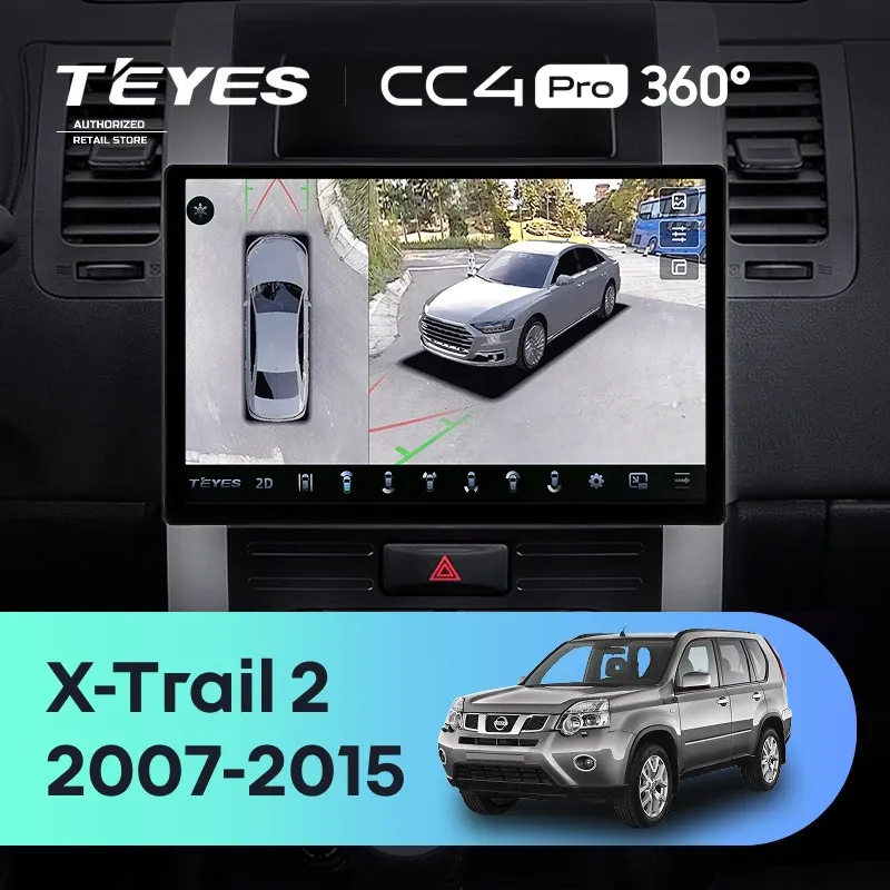 Штатная магнитола Teyes CC4 Pro 360 8/128 Nissan X-Trail T31 (2007-2015) (11")
