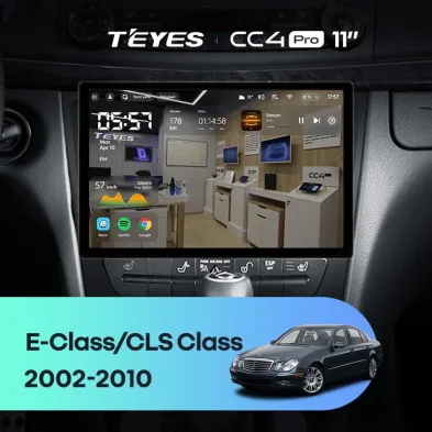Штатная магнитола Teyes CC4 Pro 8/128 Mercedes-Benz E-Class S211 W211 CLS-Class C219 (2002-2010) (11")