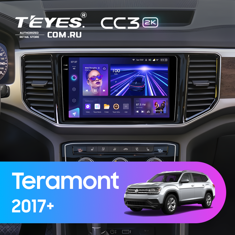Штатная магнитола Teyes CC3 2K 360 6/128 Volkswagen Teramont 2017+
