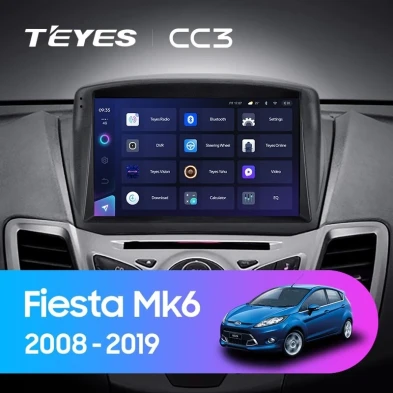 Штатная магнитола Teyes CC3 4/32 Ford Fiesta Mk 6 (2008-2019) F2 Тип-A