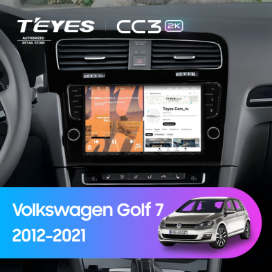 Штатная магнитола Teyes CC3 2K 6/128 Volkswagen Golf 7 (2012-2021) (с кнопками)