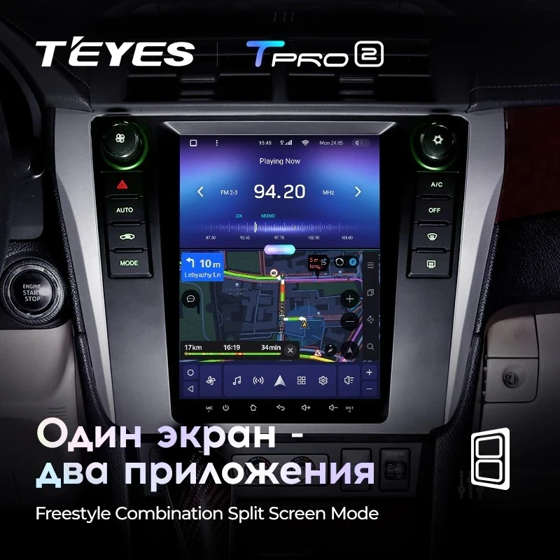 Штатная магнитола Tesla style Teyes TPRO 2 4/64 Toyota Camry 7 XV50 55 (2011-2017)