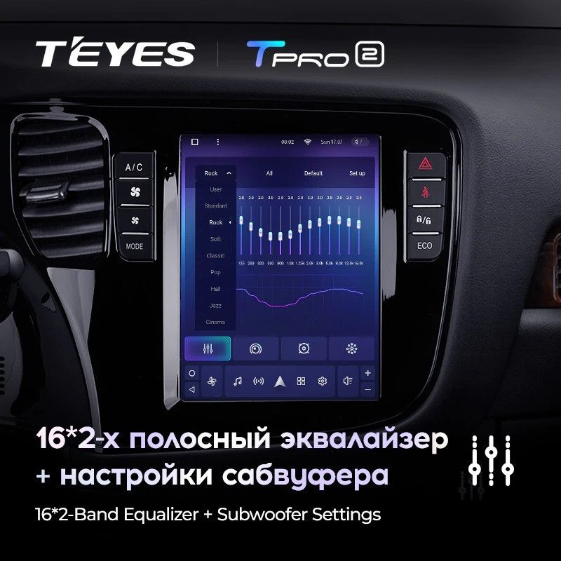 Штатная магнитола Tesla style Teyes TPRO 2 4/64 Mitsubishi Outlander 3 GF0W GG0W (2012-2018)