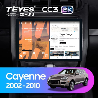 Штатная магнитола Teyes CC3 2K 4/64 Porsche Cayenne I 1 9PA (2002-2010) (11")